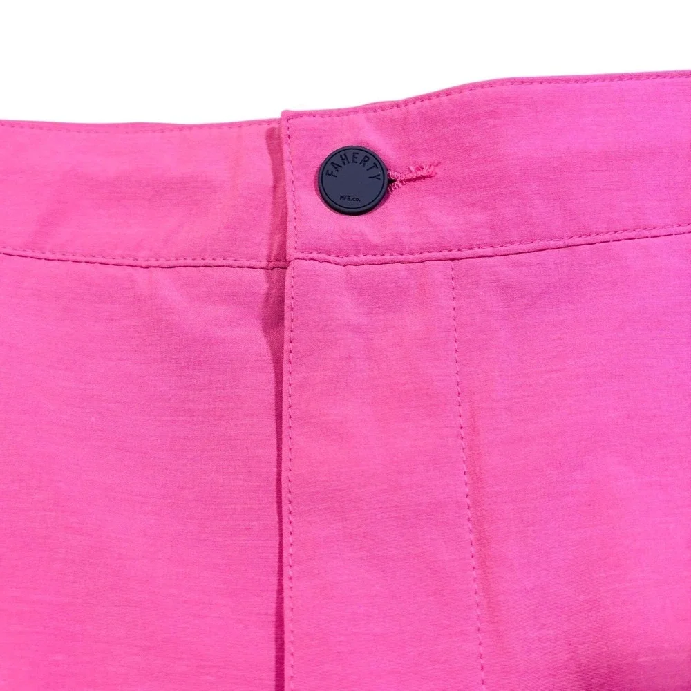 Faherty Mens All Day Shorts Mauve Pink Stretch Drawstrings Casual Walking Sz 46
